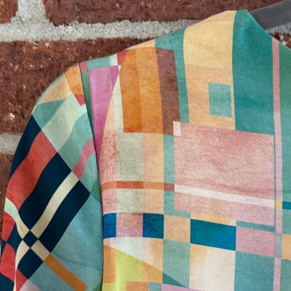 Vilagallo Geometric Shift Dress Multicolor | Size 38 (US 6-8) | Bold Print - Picture 7 of 7